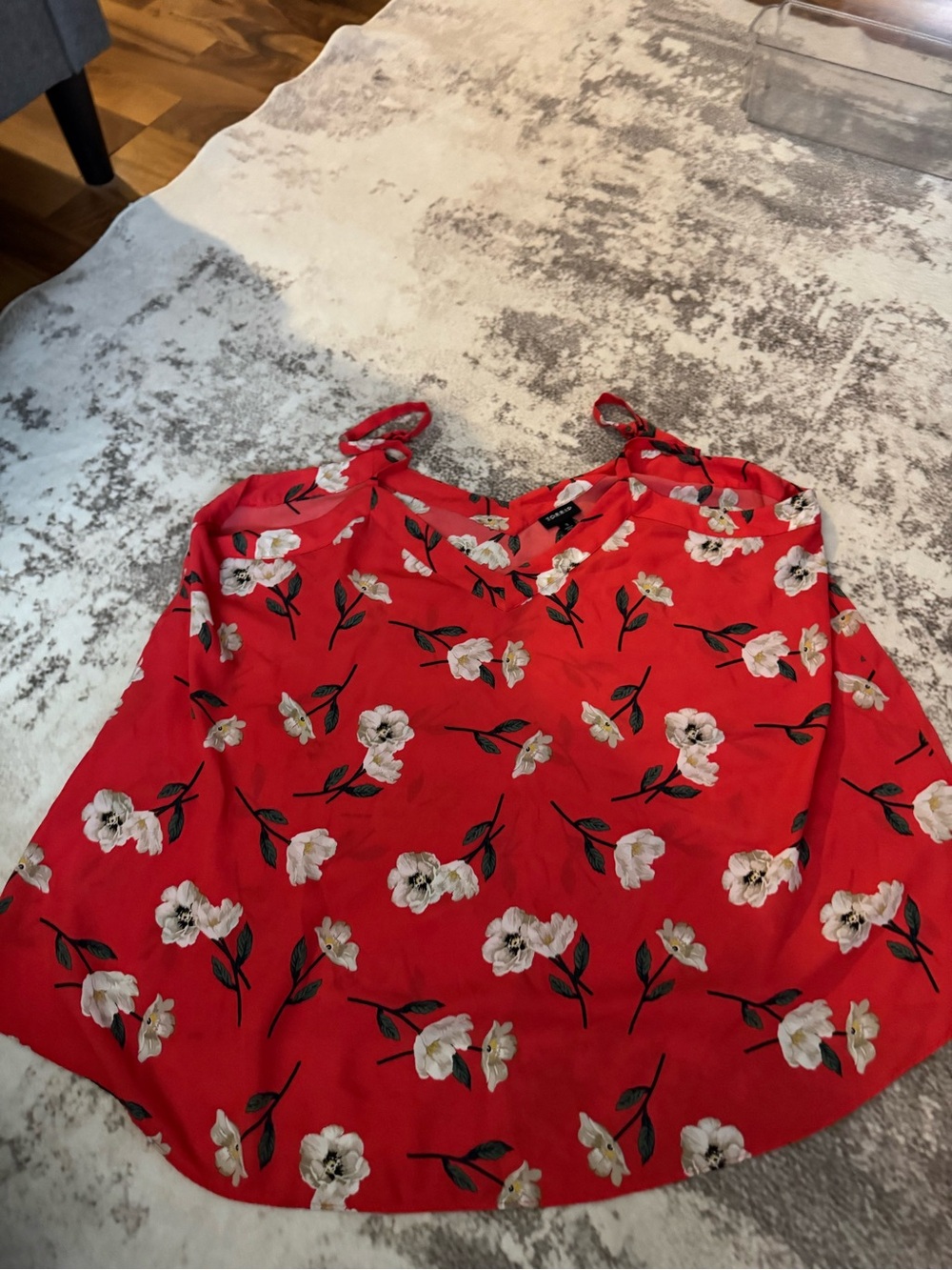 Women's Red Floral Camisole Top - Brand: